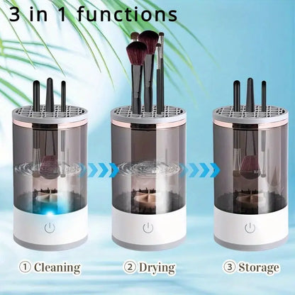 Electric Makeup Brush Cleaner – Clean & Dry in Seconds!