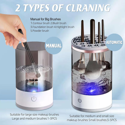 Electric Makeup Brush Cleaner – Clean & Dry in Seconds!
